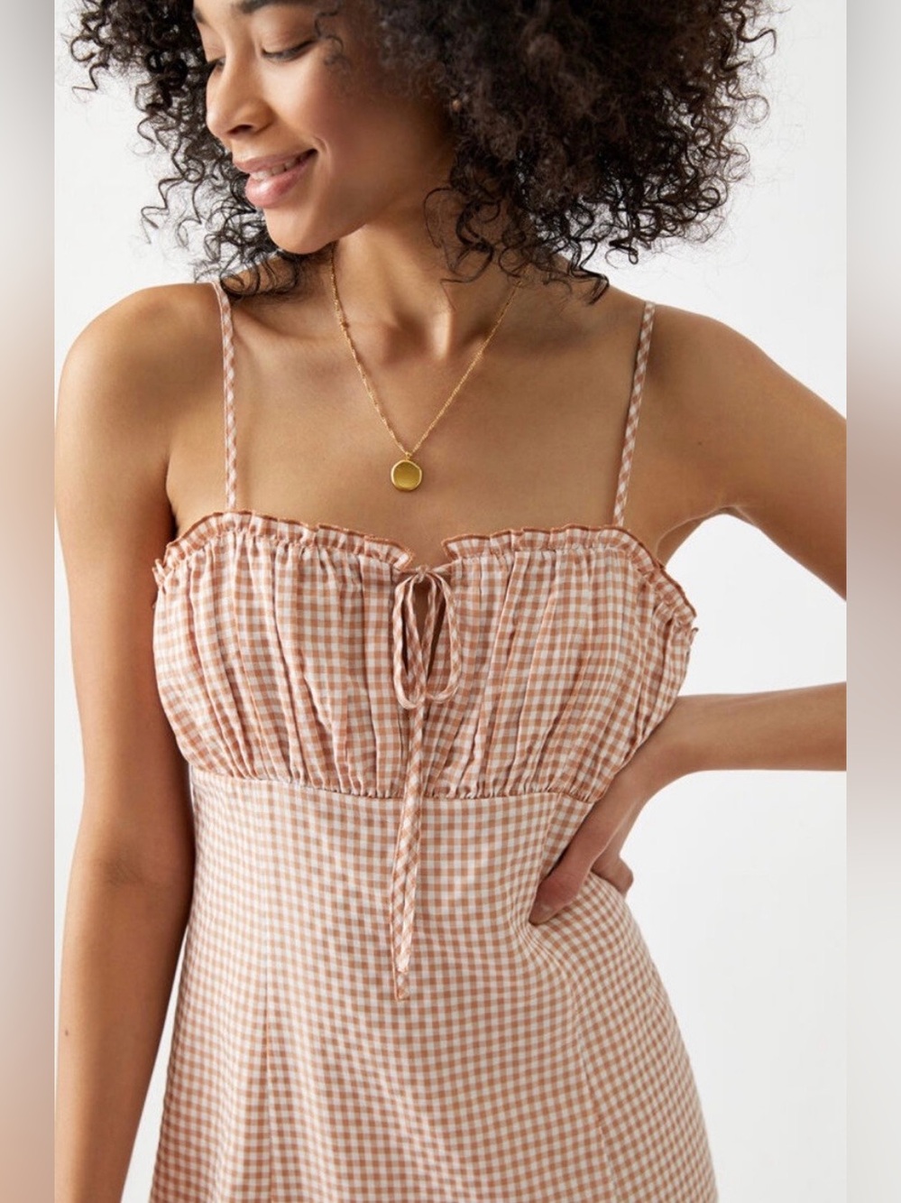 LA Hearts Tie Front Pleated Mini Dress - Picture 3 of 10
